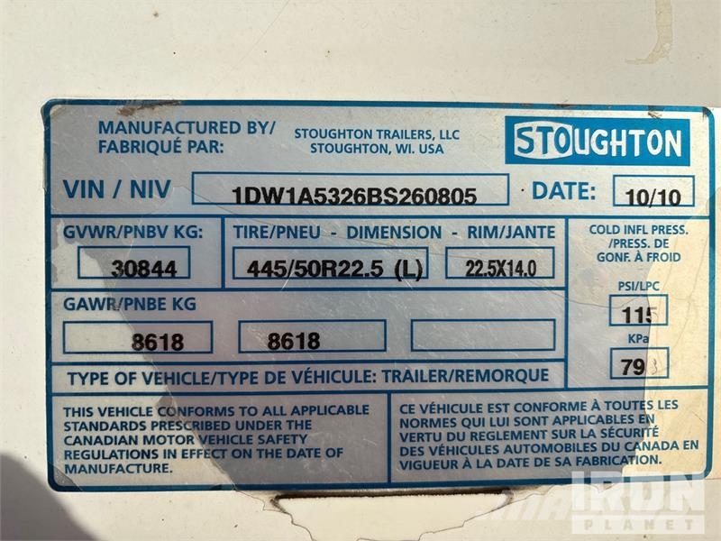 Stoughton 53 ft T/A Van Trailer Remorci utilitare