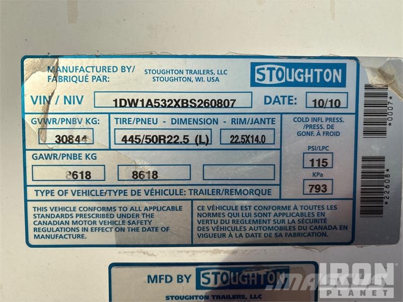 Stoughton 53 ft x 102 in T/A Van Trailer Remorci utilitare