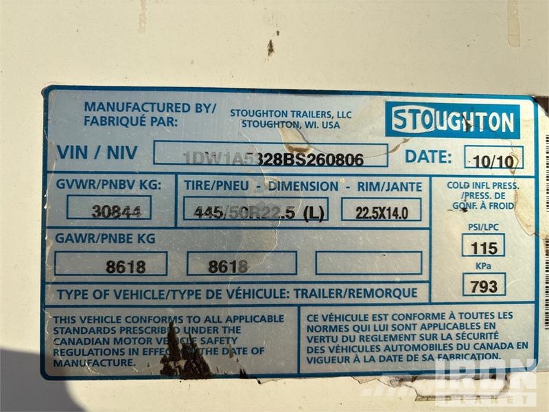 Stoughton 53 ft x 102 in T/A Van Trailer Remorci utilitare
