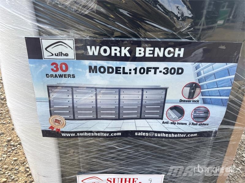Suihe 10FT-30D 10 ft 30-Drawer Workbench (Unused) Diger parçalar