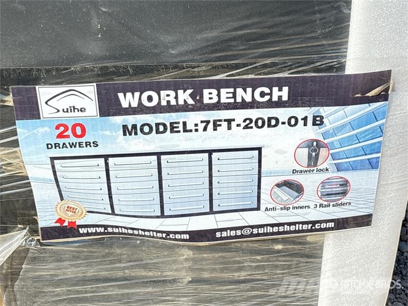 Suihe 7 ft 20-Drawer Stainless steel Workbench (Unused) 其他组件