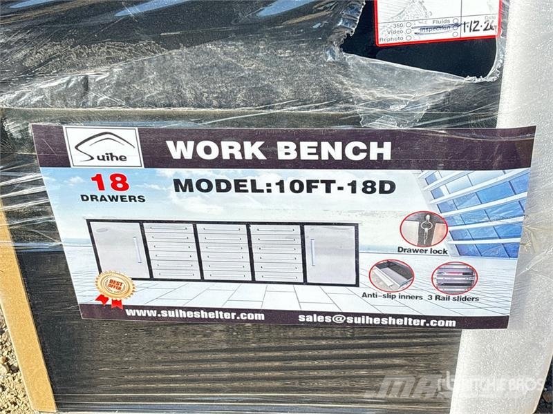 Suihe 9 ft 5 in 18-Drawer Workbench (Unused) Інше обладнання
