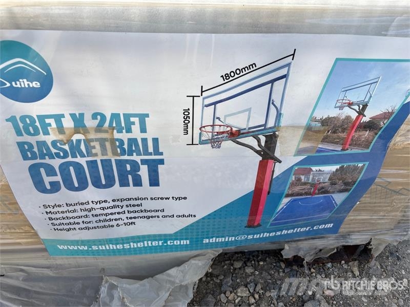 Suihe BC-18ft×24ft 18 ft x 24 ft Basketball Court w/Adju Övriga