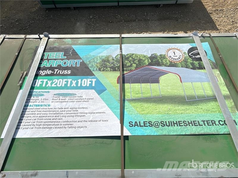 Suihe M202010P 20 ft x 20 ft X 10 ft Carport (Unused) Stahlrahmenaufbauten