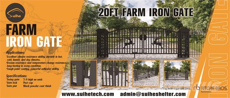 Suihe NFG-20FGP-D01 20 ft Wrought Iron Bi-Parting Drivew 농기계 - 기타
