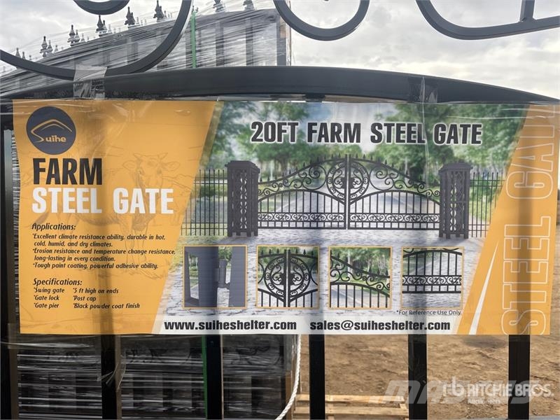 Suihe NFG-20FGP-EU 20 ft x 5 ft Wrought Iron Bi-Parting Landbrug - Andet