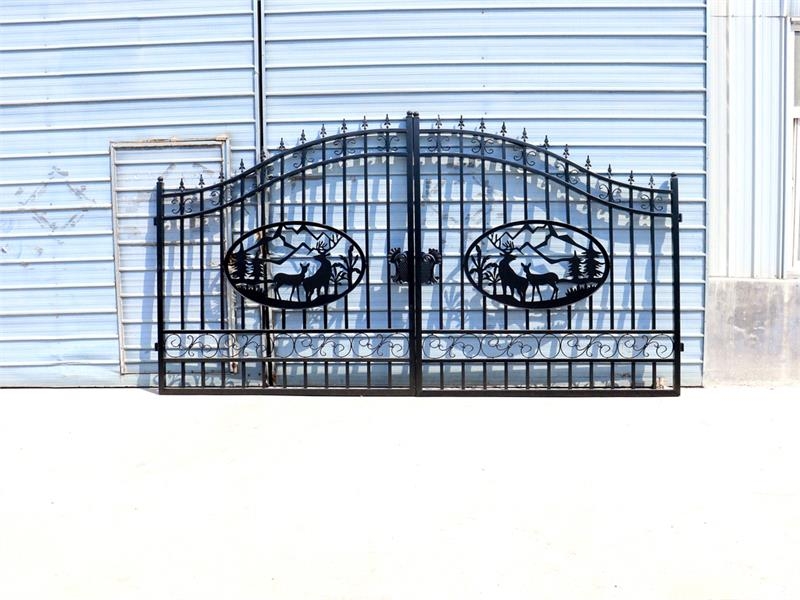 Suihe NG-14D-1 14 ft Wrought Iron Bi-Parting Driveway Ga ماكينات زراعية - غير ذلك