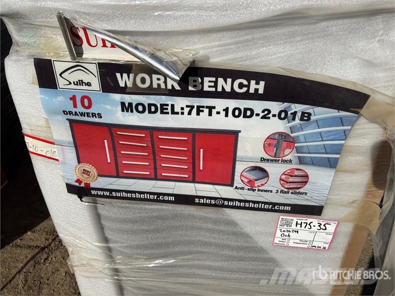 Suihe NWB-10DR-2-7 7 ft 10-Drawer Workbench (Unused) Övriga