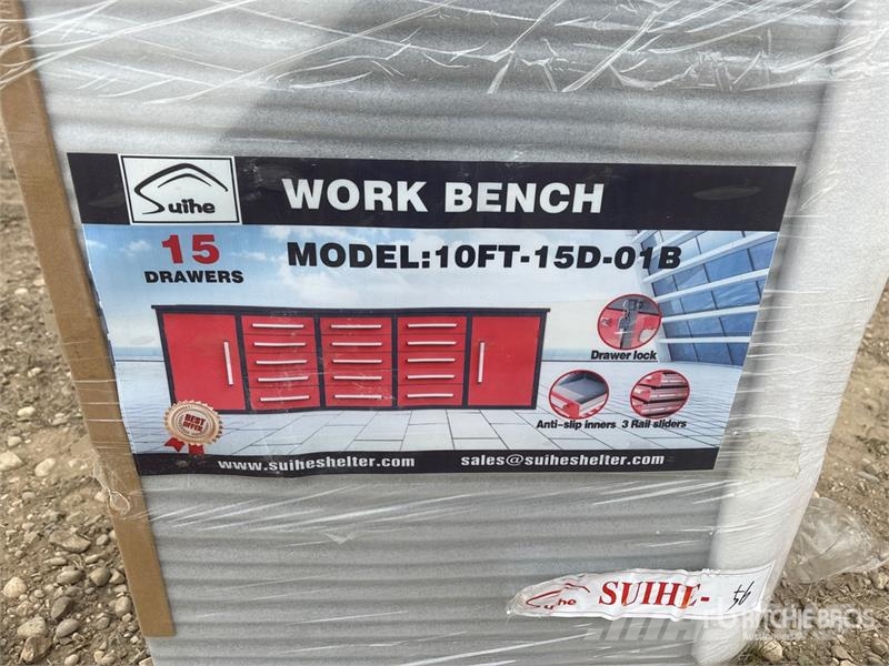 Suihe NWB-15DR-2 -10 10 ft 15-Drawer Workbench (Unused) مكونات أخرى