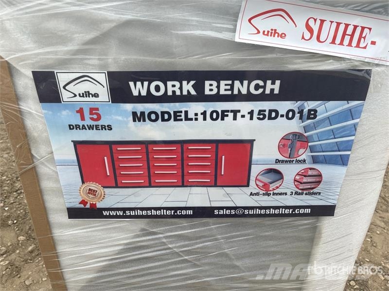 Suihe NWB-15DR-2 -10 10 ft 15-Drawer Workbench (Unused) مكونات أخرى