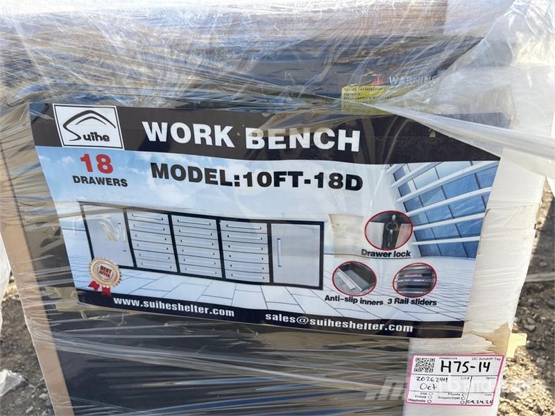 Suihe NWB-18DS-2B -10 10 ft 18-Drawer Workbench (Unused) مكونات أخرى