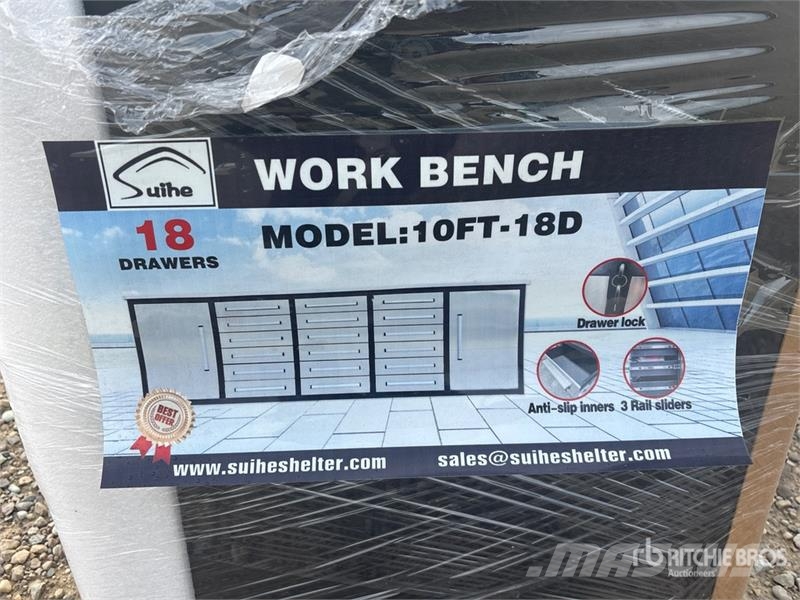 Suihe NWB-18DS-2B -10 10 ft 18-Drawer Workbench (Unused) Diger parçalar