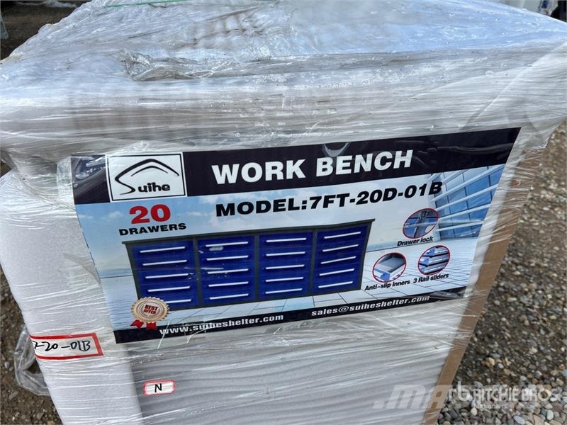 Suihe NWB-20DB-7 7 ft 20-Drawer Blue Workbench (Unused) Other components