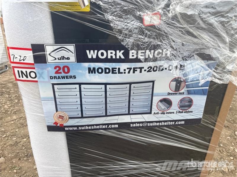 Suihe NWB-20DS -7 7 ft 20-Drawer Workbench (Unused) مكونات أخرى