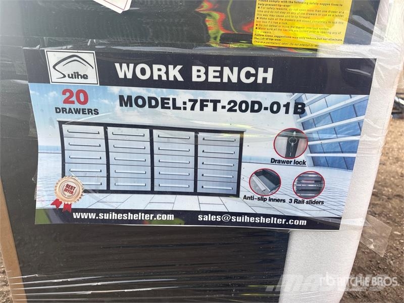 Suihe NWB-20DS -7 7 ft 20-Drawer Workbench (Unused) Inne akcesoria