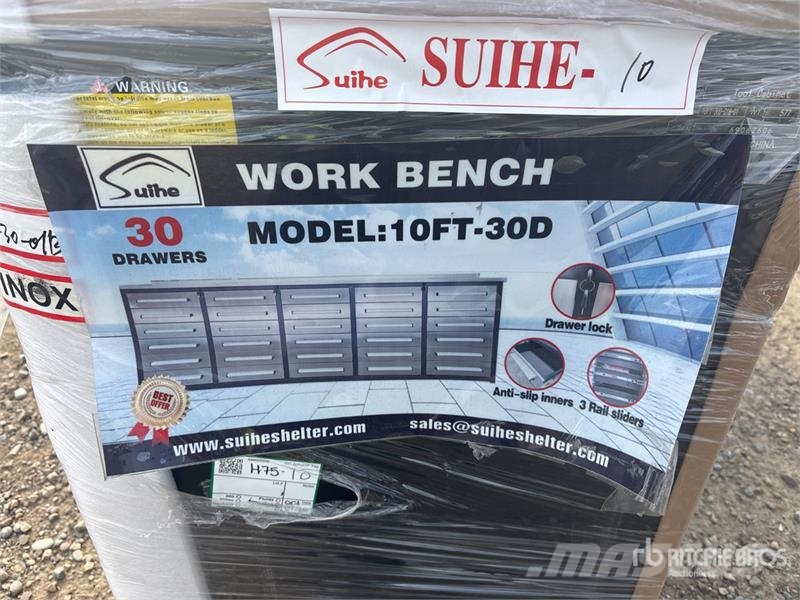 Suihe NWB-30DS -10 10 ft 30-Drawer Workbench (Unused) Diger parçalar