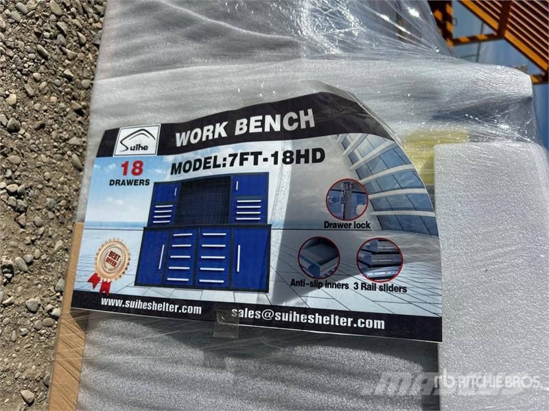 Suihe NWB-H18DB-7 7 ft 18-Drawer Blue Workbench (Unused) 其他组件