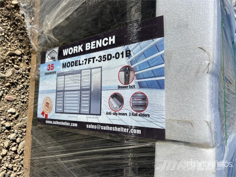 Suihe NWB-H35DS-7 7 ft 35-Drawer Stainless Steel Tool Ca Outros Florestal