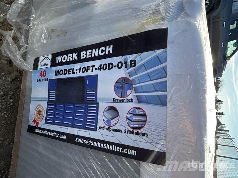Suihe NWB-H40DB-10 9 ft 4 in 40-Drawer Blue Workbench (U その他部品