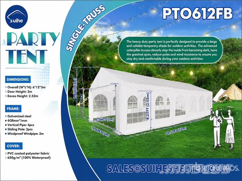 Suihe PT0612FB 40 ft x 20 ft Commercial Party Tent (Unus Otros remolques