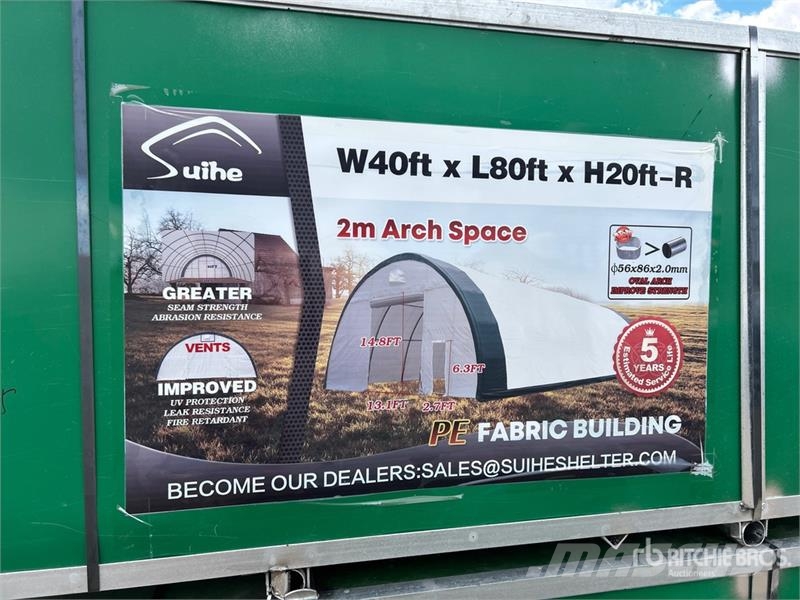 Suihe S408020R-300gPE 40 ft x 80 ft x 20 ft Storage Buil Edificación de acero