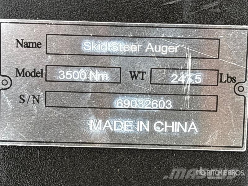 Suihe SSA Skid Steer Auger (Unused) Tarière