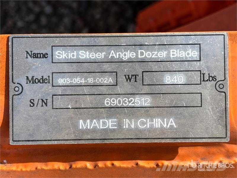 Suihe SSD-A blade 72 in Angle Skid Steer Dozer (Unused) Blades