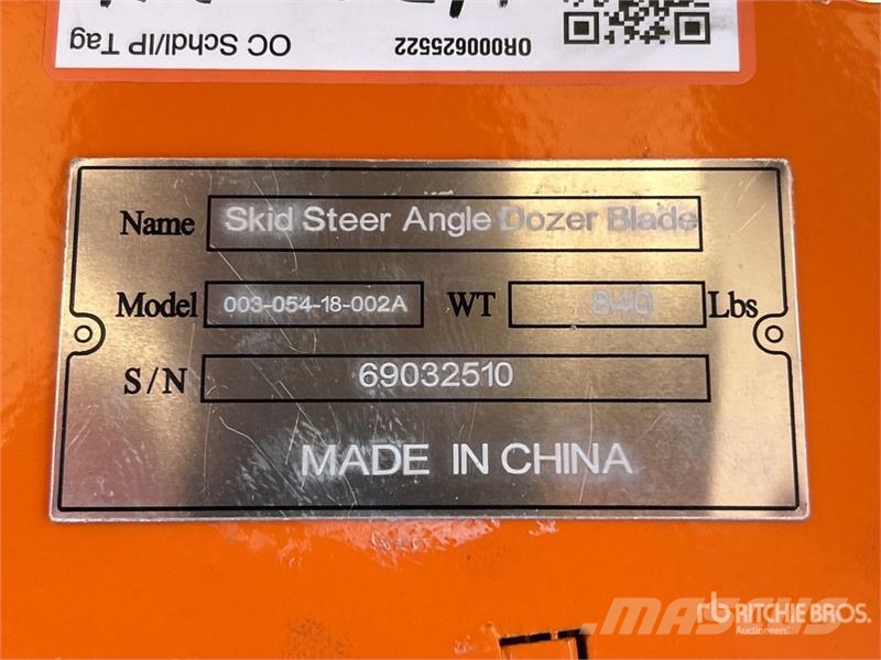 Suihe SSD-A blade 72 in Angle Skid Steer Dozer (Unused) Blades