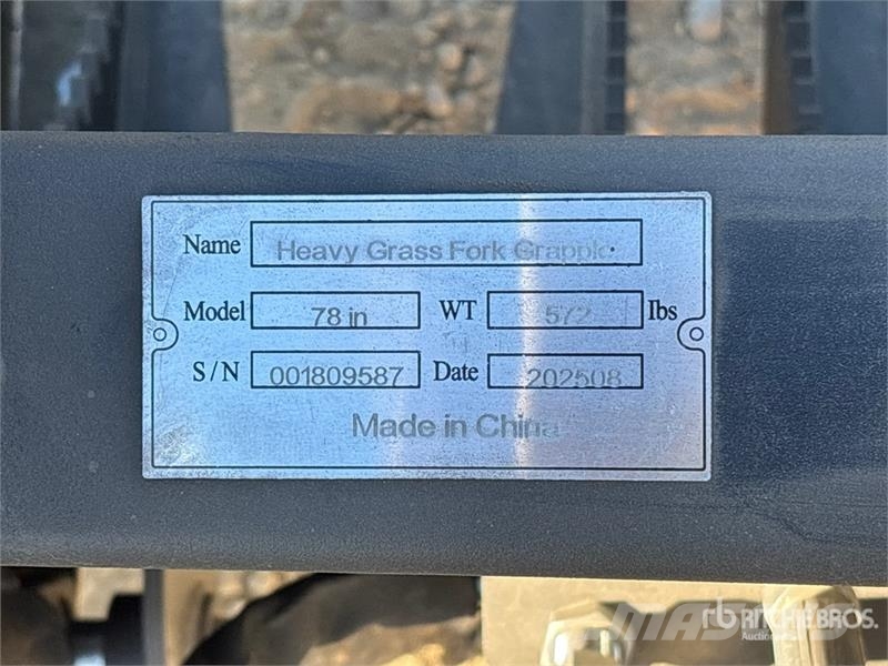 Suihe SSR-78 78 in Skid Steer Root Rake (Unused) Ranghinatori