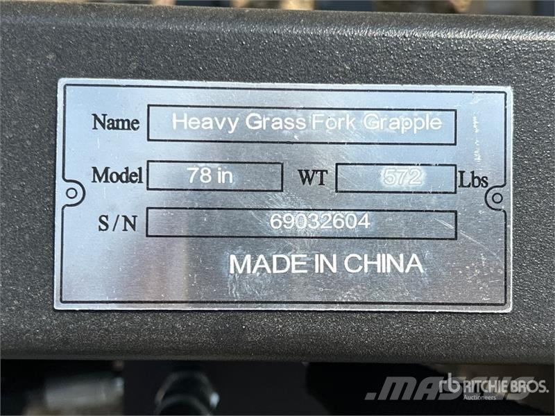 Suihe SSR-78 78 in Skid Steer Root Rake (Unused) مكابس وميبسات التبن