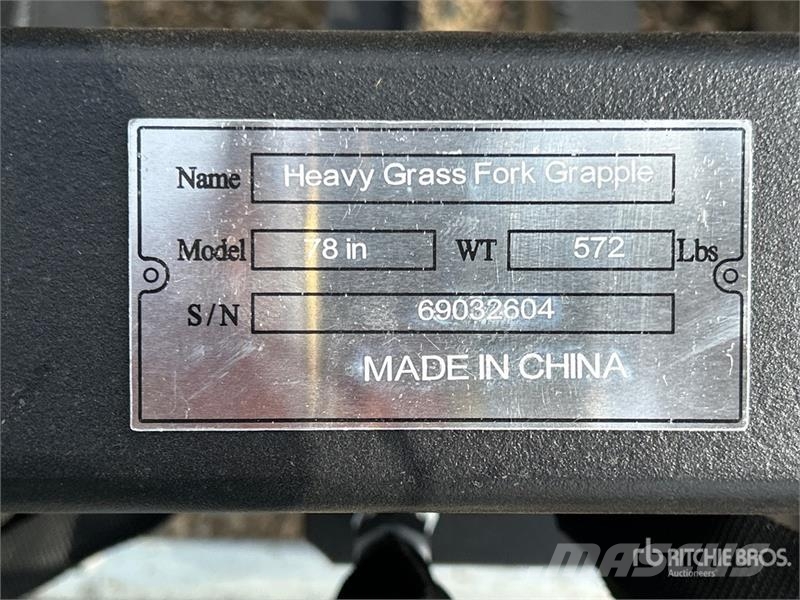 Suihe SSR-78 78 in Skid Steer Root Rake (Unused) مكابس وميبسات التبن