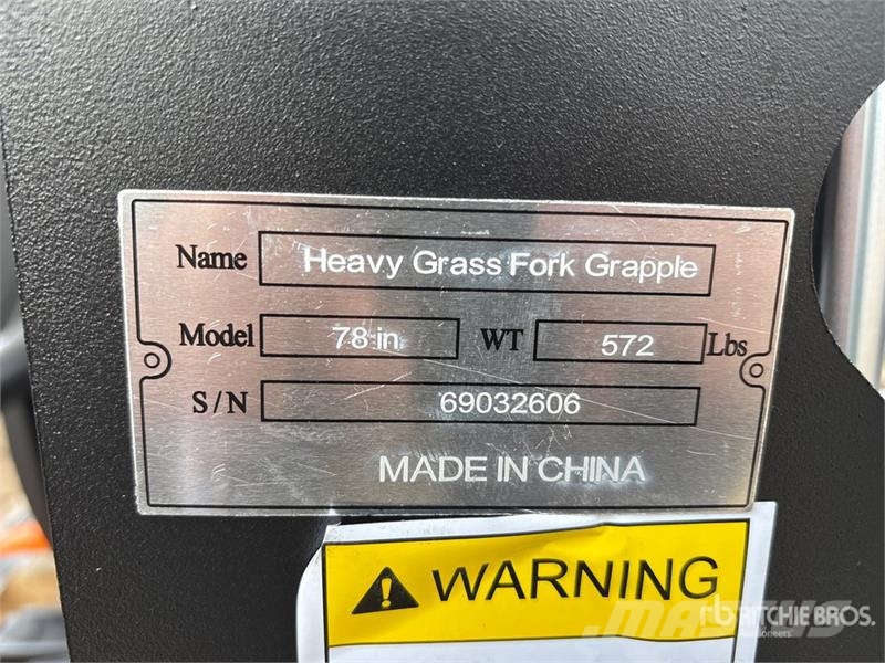 Suihe SSR-78 78 in Skid Steer Root Rake (Unused) مكابس وميبسات التبن