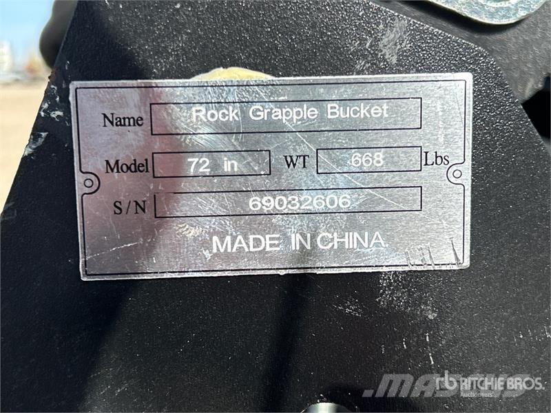 Suihe SSRGB-72 72 in Skeleton Skid Steer Grapple Bucket Grapples