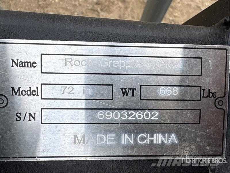 Suihe SSRGB-72 72 in Skeleton Skid Steer Grapple Bucket  Grapples