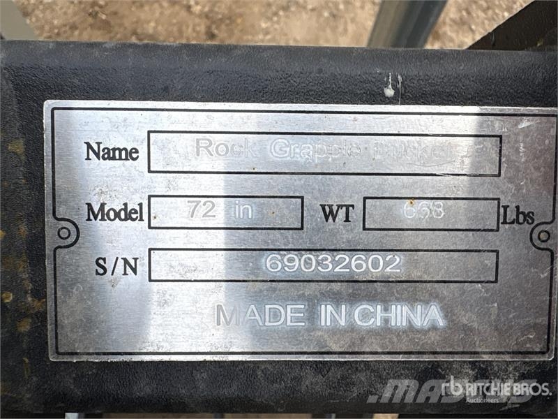 Suihe SSRGB-72 72 in Skeleton Skid Steer Grapple Bucket  Grapples