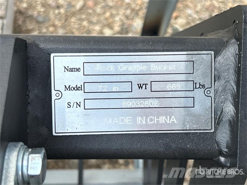 Suihe SSRGB-72 72 in Skeleton Skid Steer Grapple Bucket Grabulje