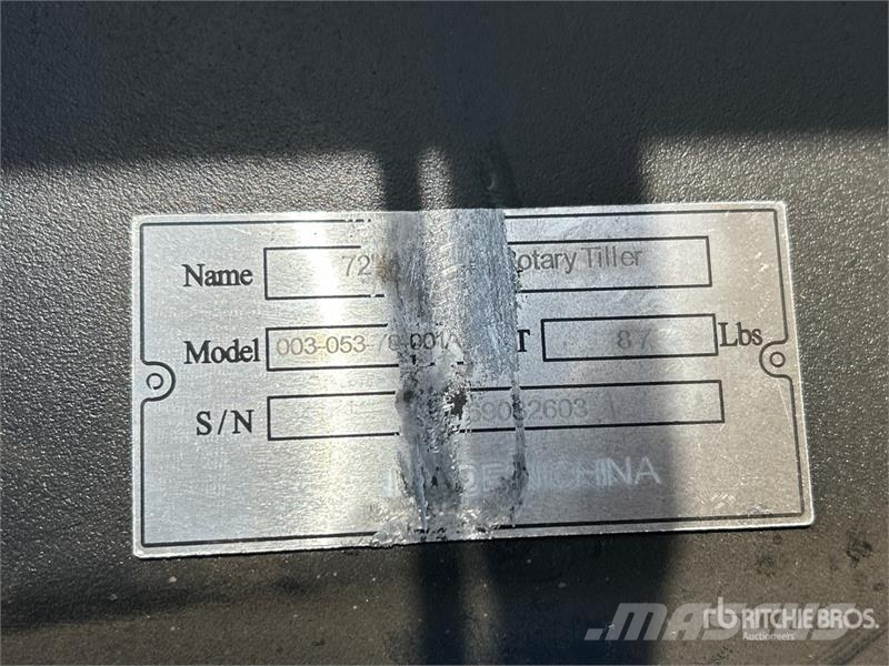 Suihe SSTLRT 72 in Skid Steer Tiller (Unused) Motoreggen / Rototiller