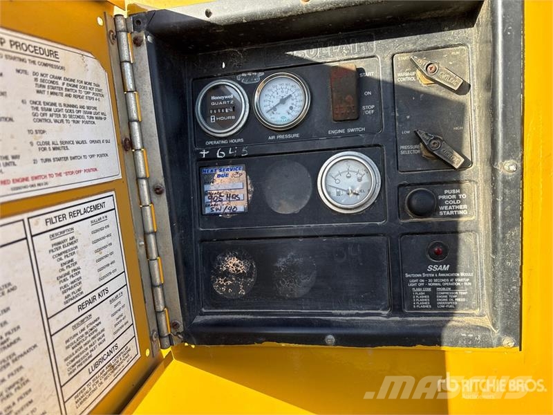 Sullair 225HDPQ CAT 225 cfm Mobile 260 CFM Air Compressor Kompresory
