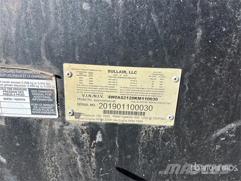 Sullair 400HDPQ-CU 400 cfm Mobile Air Compressor Kompressoren