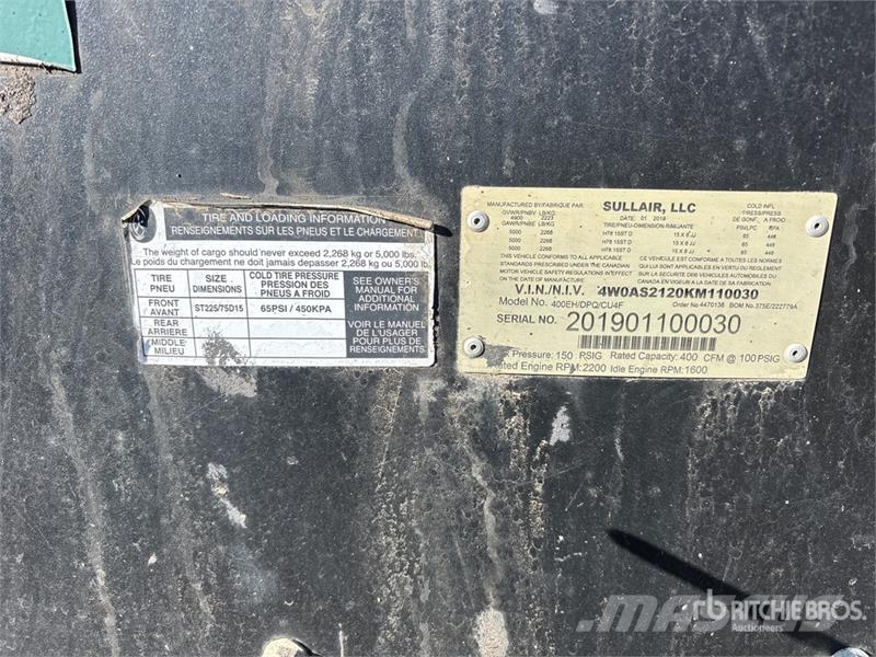 Sullair 400HDPQ-CU 400 cfm Mobile Air Compressor Kompressoren