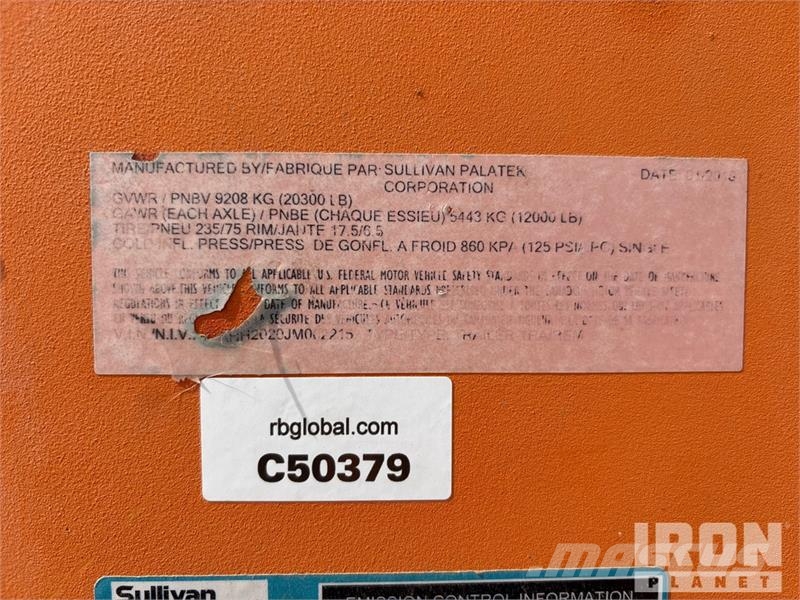 Sullivan D1600PCHA4AF 1800 cfm Mobile Air Compressor (Inope Воздушные компрессоры