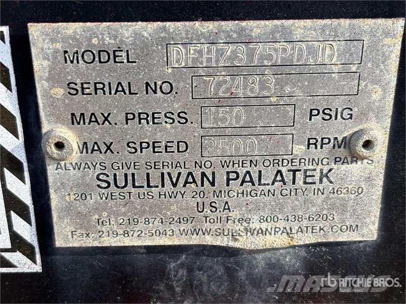 Sullivan DFHZ375PDJD Mobile 375 CFM Air Compressor Kompresszorok