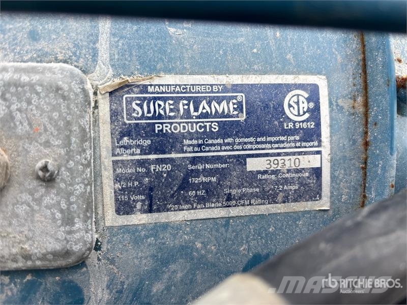 Sure Flame of (3) Sure Flame Fan Andre komponenter