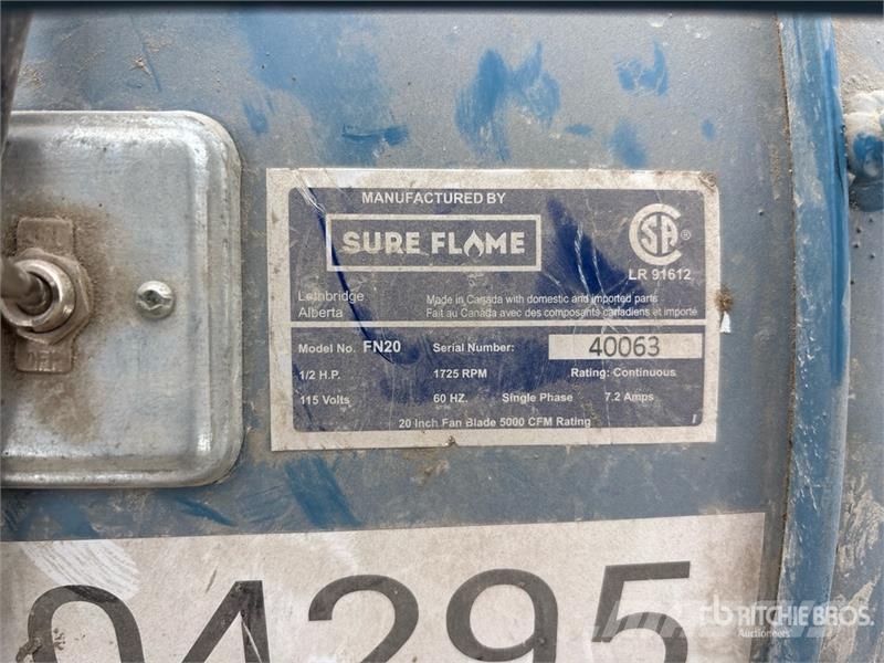  Sure Flame of (3) Sure Flame Fan Andre komponenter