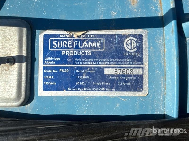 Sure Flame of (7) Sure Flame FN20 20 in Fan Drugi deli