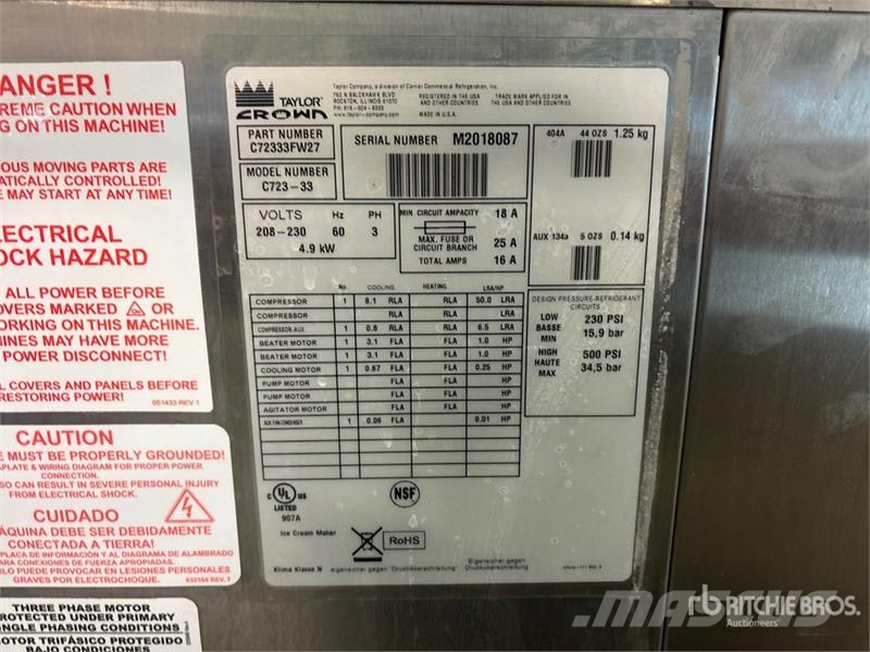 Taylor Crown C723-33 Soft Serve Ice Cream Machine Sonstige Landmaschinen