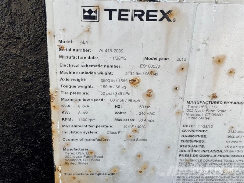 Terex AL4 Gaismas torņi