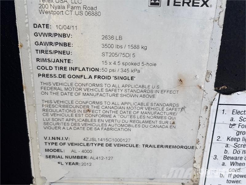 Terex AL4000 Освітлювальні вежі