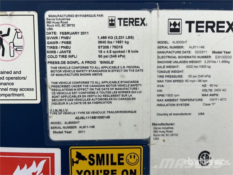 Terex AL8000HT Освітлювальні вежі