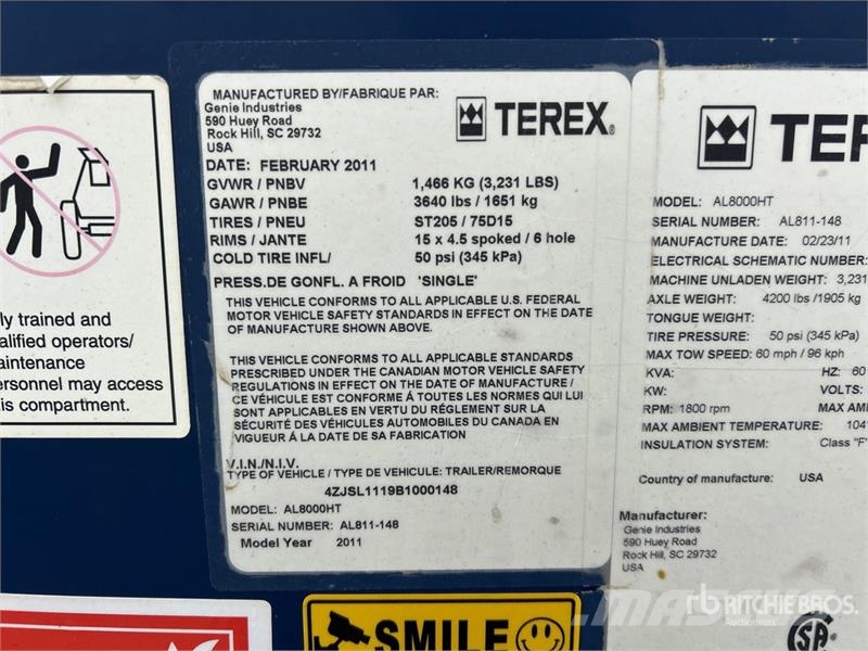 Terex AL8000HT Освітлювальні вежі